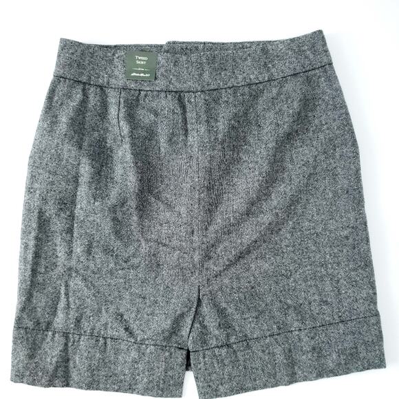 NEW Eddie Bauer Tweed Pencil Skirt Black White 8 NEW - Career Basic- Pockets - Picture 2 of 7